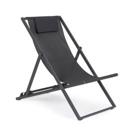 TAYLOR DARK GREY/CHARCOAL DECKCHAIR