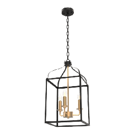 IZABEL PENDANT 3XE27 MATT BLACK/GOLD