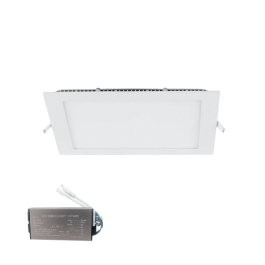 STELLAR LED panel square recessed mount 24W 6500K+ emergency kit
