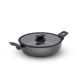 AM ТИГАН С ДВЕ ДРЪЖКИ+КАПАК FORTEZZA 28CM