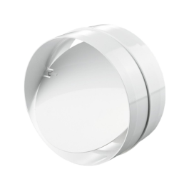 КОНЕКТОР PVC С КЛАПА ЗА КРЪГЪЛ ВЪЗДУХОВОД Ф100MM