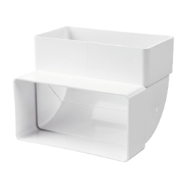 КОЛЯНО ВЕРТИКАЛНО 90° ПЛОСЪК ВЪЗДУХОВОД 110X55MM