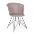 LOFT BEIGE VINTAGE PU BLACK FRAME CHAIR