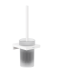 HG Toilet Brush Holder with Glass Insert, Addstoris, White
