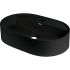 SILIA Basin with Tap Hole, Black, 550x350 mm