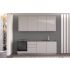 Права кухня IRENE, дясна, 240 см, лице светло сиво, плот и гръб антрацит