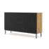 Комод Ravenna B 150 2D3S фрезован фолиран MDF, дъб артисан/черно