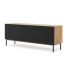 TV Stand Ravenna B 150 3D milled foiled MDF, artisan oak/black