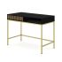 Ravenna F Vanity desk 1S painted milled MDF black matt/artisan oak/gold