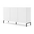 Комод SURF 3D 150 см, бял мат, черни крака