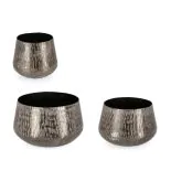 Plant pot LATHE 3 pcs./set anthracite thumbnail