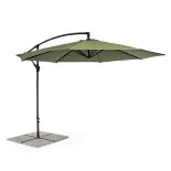 Garden hanging parasol TEXAS 300x260 cm. dark olive green thumbnail