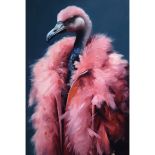 Glass printing wall art Glamorous in pink 80x120cm thumbnail