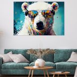 IMAGELAND КАРТИНА АКРИЛНО СТЪКЛО COOL POLAR BEAR thumbnail