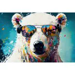 IMAGELAND КАРТИНА АКРИЛНО СТЪКЛО COOL POLAR BEAR thumbnail