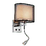 MERY Wall lamp 1xE27+1WLED chrome thumbnail