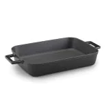 Cast iron grill tray Slow-cook 22x30cm matte black thumbnail