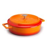 AGNELLI ЧУГУНЕНА ТЕНДЖЕРА SLOW-COOK 28CM 3,4L ОРАН thumbnail