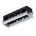 Modena 4 Module Recessed box with frame white thumbnail