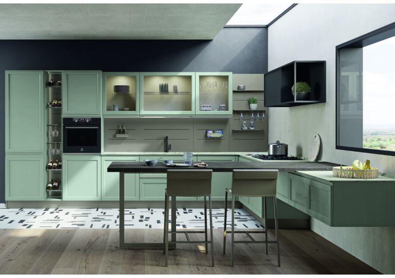 Модулна кухня по поръчка серия SELMA ъглова