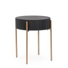 Coffee table DARCY 40,5x47cm black/gold