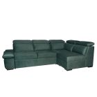 Right corner sofa HAVANA with sleep mechanism - Dark green