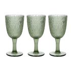 DAVOR - SET 3 GOBLETS GLASS VERDE