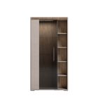 ST NORA Висок шкаф с витрина с LED осветление 96/46/186