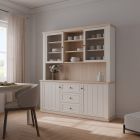 Висок бюфет THIRTEEN 183.8 см, бяло/дъб Рива