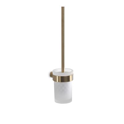 Wall-Mounted Toilet Brush with Holder GEDY Pirenei, Matt Gold
