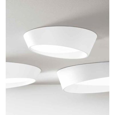 HALF Ceiling Lamp 25W 3000+4000K D400mm, White