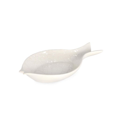 Bizzotto Baylie White Fish Decorative Plate 24x14