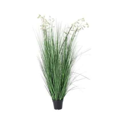 Изкуствено растение GREVILLEA бяло с ваза, 9 цвята, H150