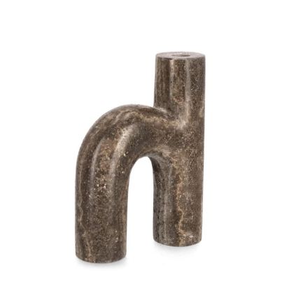 TIKAR BROWN MARBLE CANDLE HOLDER
