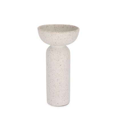 KUMI WHITE CANDLE HOLDER 1P H22,5