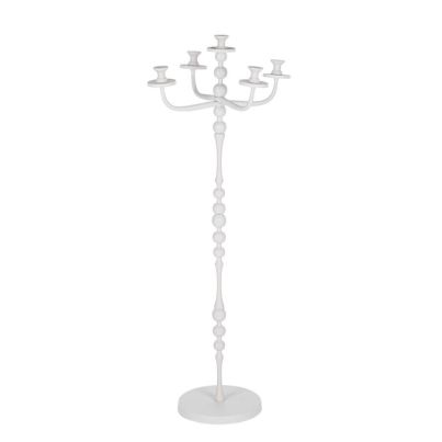 RIDHI WHITE CANDELABRUM 5F H123