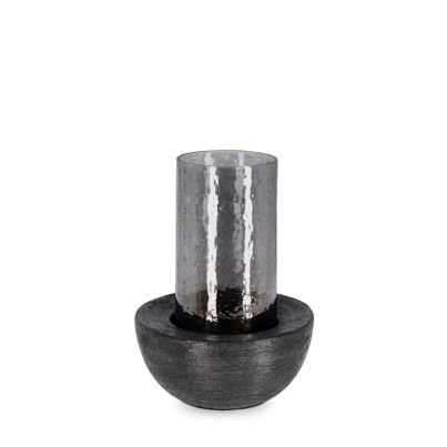 VARANASI BLACK CANDLE HOLDER H21,5