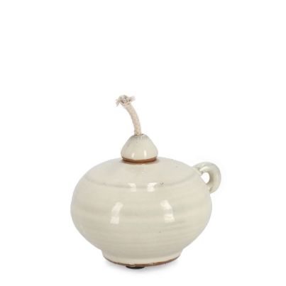 ESMA BEIGE VASE W-WICK H9