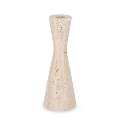 TIRAK BEIGE TRAVERTINE CANDLE HOLDER H20