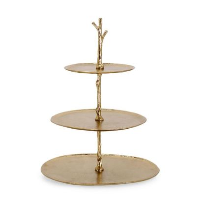 INDHUR RO GOLD DECOR CAKE STAND 3P H45