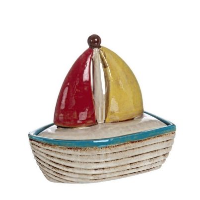 MYKONOS CERAMIC OBJECT HOLDER W-LID