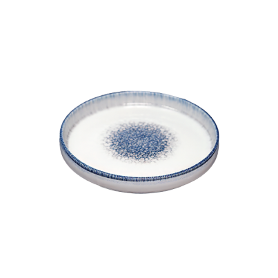 Чиния с борд SATURNIA Nancy, 28 см, бяла/синя