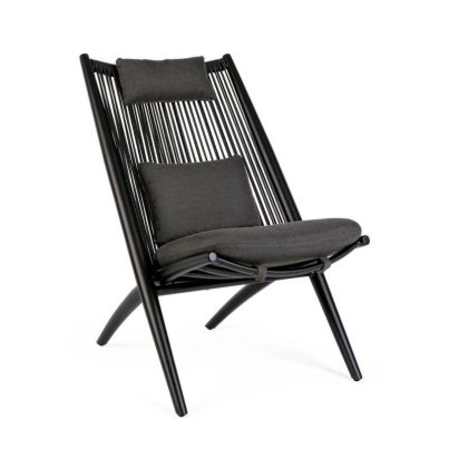 ALOHA NEW BLACK XK04 LOUNGE ARMCHAIR W-C