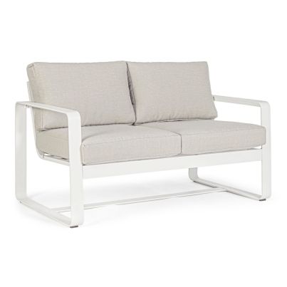 Merrigan диван 2 места YK11 бял с възглавници 