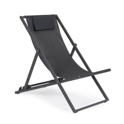TAYLOR DARK GREY/CHARCOAL DECKCHAIR