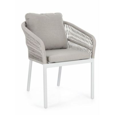 GALDANA WHITE JA61 CHAIR W-ARMREST W-CUS