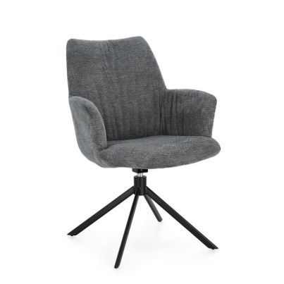 ALEXANDER DARK GREY SWIVEL ARMCHAIR