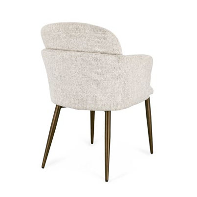 Bizzotto Ercilla Toffee Chair with Armrests
