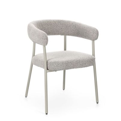 GIAELE WARM GREY/TAUPE CHAIR W-ARMR