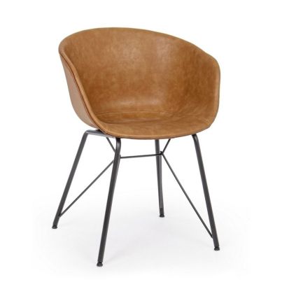 WARHOL BROWN VINTAGE PU CHAIR